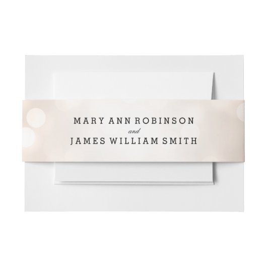 エレガントな結婚式の銅のグリッターライト 招待状ベリーバンド (正面例)