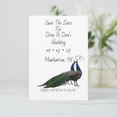 エレガントな結婚式のSave the Dateカード (スタンド正面)