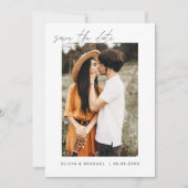 エレガントな結婚式のSave the Date写真 ミニマリスト セーブザデート (正面)