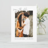 エレガントな結婚式のSave the Date写真 ミニマル セーブザデート (スタンド正面)