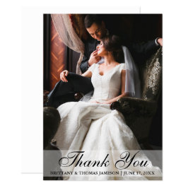 エレガントな結婚式は写真カード感謝していしています サンキューカード