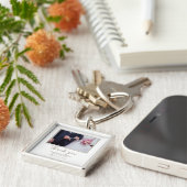 エレガントな結婚式は写真感謝していしています キーホルダー (側面)