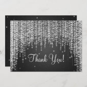 エレガントな結婚式は感謝していしていますノート夜は黒を眩まします サンキューカード (正面/裏面)