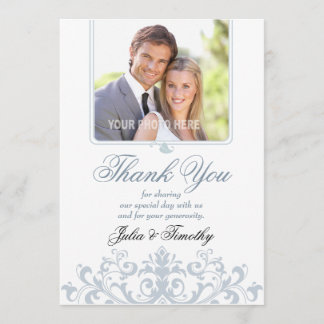 エレガントな結婚式は感謝していしています(垂直) サンキューカード