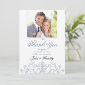 エレガントな結婚式は感謝していしています(垂直) サンキューカード (スタンド正面)