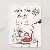 エレガントな結婚式は日付カードを保存 招待状 (正面)