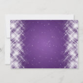 エレガントな結婚式は紫色魅力的な火花感謝していしています サンキューカード (裏面)