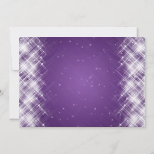 エレガントな結婚式は紫色魅力的な火花感謝していしています サンキューカード (裏面)