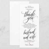 エレガントな結婚式は食器セットカードv3感謝していしています プログラム (正面/裏面)