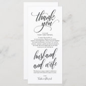 エレガントな結婚式は食器セットカードv3感謝していしています プログラム (正面/裏面)