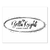 エレガントな結婚式またはジュエリー会社のロゴカスタム ラバースタンプ (インプリント)