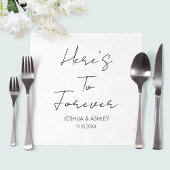 エレガントな結婚式を永遠にスクリプト スタンダードランチョンナプキン