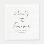 エレガントな結婚式を永遠にスクリプト スタンダードランチョンナプキン (正面)