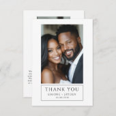 エレガントな結婚式アフリカ系アメリカ人2写真ありがとう サンキューカード (正面/裏面)