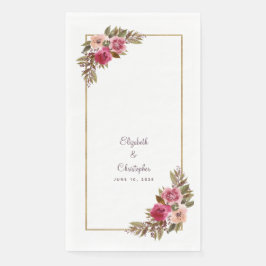 エレガントな結婚式カップル水色フローラディナー