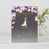 エレガントな結婚式カレンダー招待状 招待状 (スタンド正面)