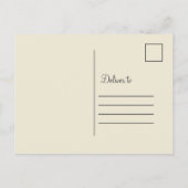 エレガントな結婚式サンキューウォーターカラーフローラ金ゴールド ポストカード (裏面)