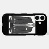 エレガントな結婚式タキシードスーツ 花婿の父用 Case-Mate iPhoneケース (裏面 (横))