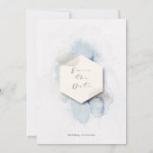 エレガントな結婚式デートの招待状を保存 招待状 (裏面)