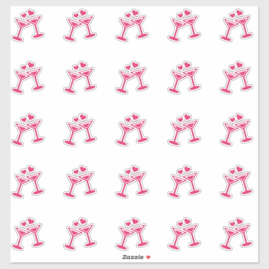 エレガントな結婚式パーティードリンクキスカットシール シール (シート)