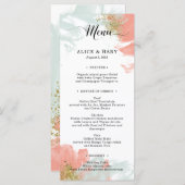 エレガントな結婚式パーティーメニュー メニュー (正面/裏面)