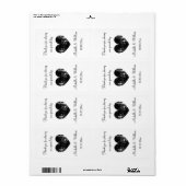 エレガントな結婚式パーティーワインまたはウォーターボトルラベル ラベル (フルシート)