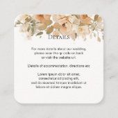 エレガントな結婚式フローラミュート緑と桃 エンクロージャーカード (正面)
