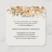 エレガントな結婚式フローラミュート緑と桃 エンクロージャーカード (正面)