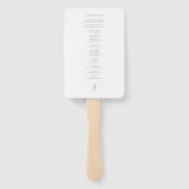 エレガントな結婚式プログラムの写真 ハンドファン (裏面)