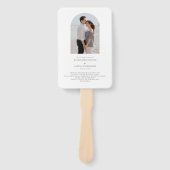 エレガントな結婚式プログラムの写真 ハンドファン (正面)