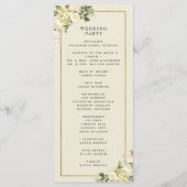 エレガントな結婚式プログラムシックな水彩色 プログラム (裏面)