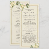 エレガントな結婚式プログラム シックな水彩画 プログラム (正面/裏面)