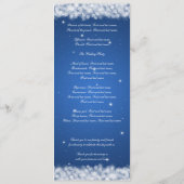 エレガントな結婚式プログラム パーティースパークルブルー プログラム (裏面)
