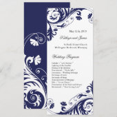 エレガントな結婚式プログラム プログラム (正面/裏面)