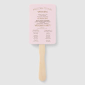 エレガントな結婚式プログラム　写真付き ハンドファン (裏面)