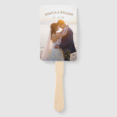 エレガントな結婚式プログラム　写真付き ハンドファン (正面)