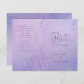 エレガントな結婚式プログラム – 紫 (正面/裏面)