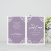 エレガントな結婚式プログラム -Nadine (ラベンダー) (スタンド正面)