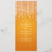 エレガントな結婚式メニュー夜はオレンジを眩まします メニュー (裏面)