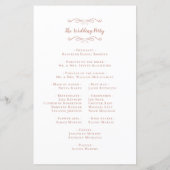 エレガントな結婚式モダンバラ金ゴールドプログラム (裏面)