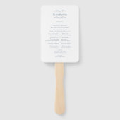 エレガントな結婚式モダンプログラムほこりっぽいブルー ハンドファン (裏面)