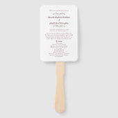 エレガントな結婚式モダンプログラムBurgundy ハンドファン (正面)