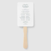 エレガントな結婚式モダンプログラムEmerald ハンドファン (裏面)