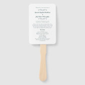 エレガントな結婚式モダンプログラムEmerald ハンドファン (正面)