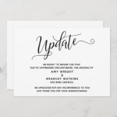 エレガントな結婚式中止のお詫びとご案内 招待状 (正面/裏面)