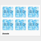 エレガントな結婚式封筒用シールシールテンプレート スクエアシール (シート)