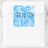 エレガントな結婚式封筒用シールシールテンプレート スクエアシール (バッグ)