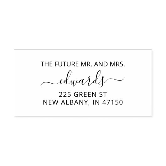 エレガントな結婚式差出人住所未来のミスターとミセス ラバースタンプ (インプリント)