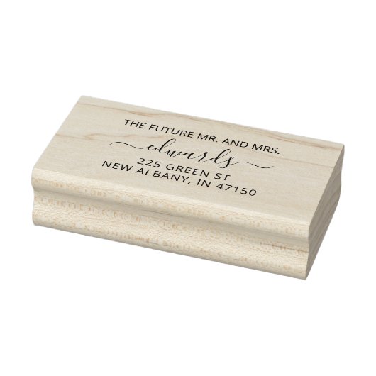 エレガントな結婚式差出人住所未来のミスターとミセス ラバースタンプ (スタンプ)