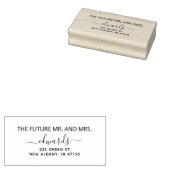 エレガントな結婚式差出人住所未来のミスターとミセス ラバースタンプ (押印)